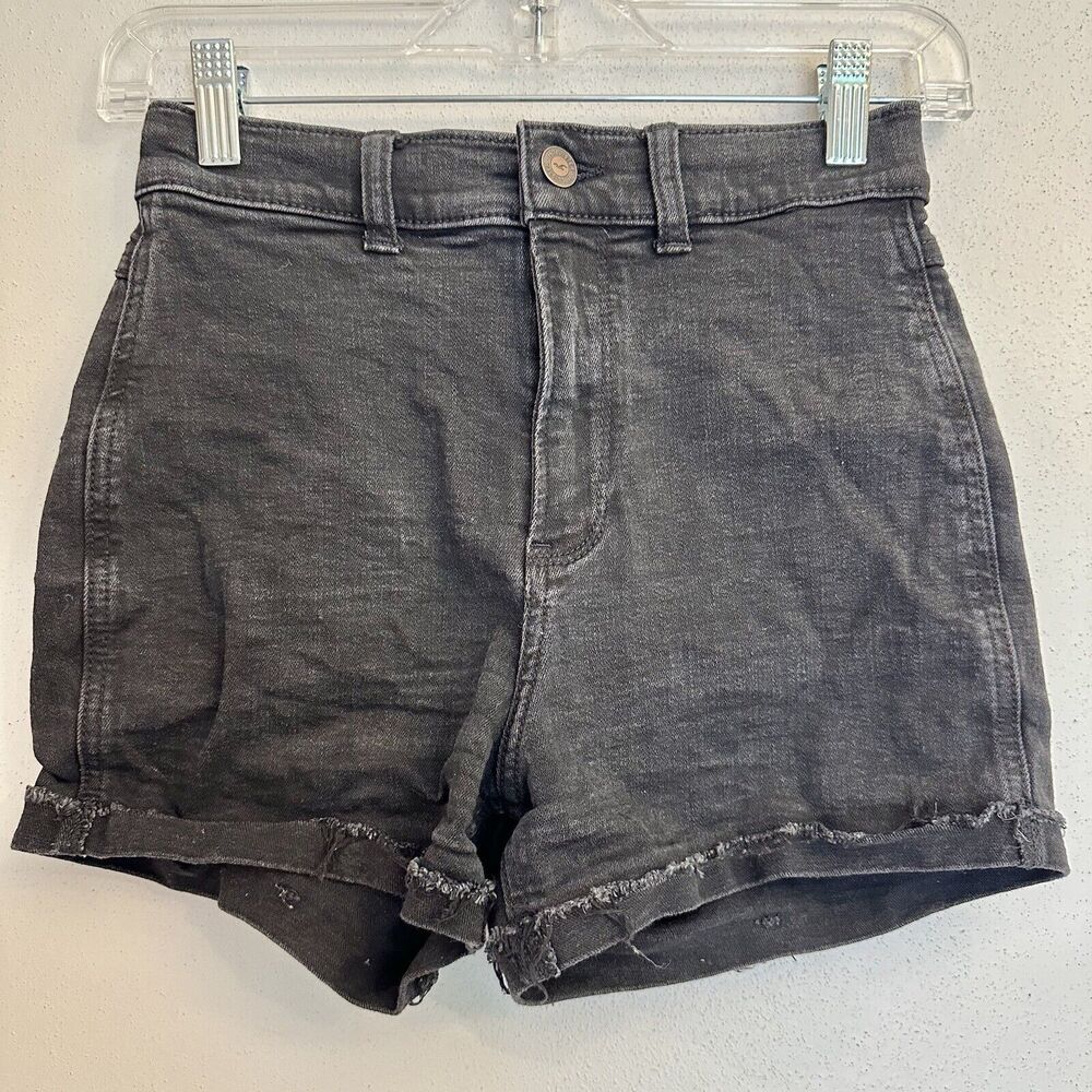 Hollister Size 1 Women Shorts Ultra High Rise Dad Shorts Stretch Black
